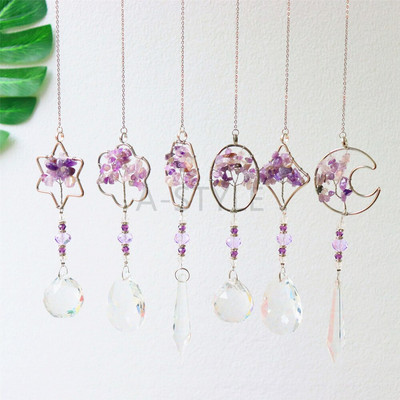 LEISI Rainbow Maker Crystal Tree of Life Suncatcher dziedinošs karājas čakras stikla kulonu dekors mājas loga auto dārzam