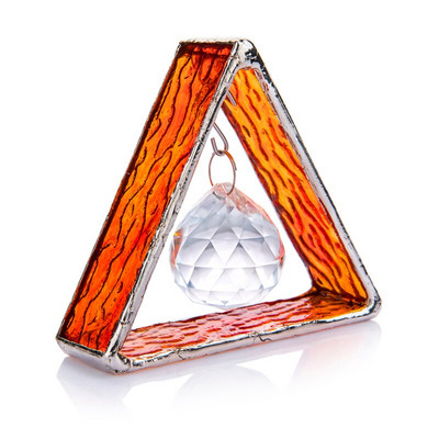 H&D 1vnt Suncatcher pakabinama krištolinė rutulinė prizmė su metaliniu stikliniu trikojo pakabuku vaivorykštės ornamentas sodo namų vestuvių dekoravimui