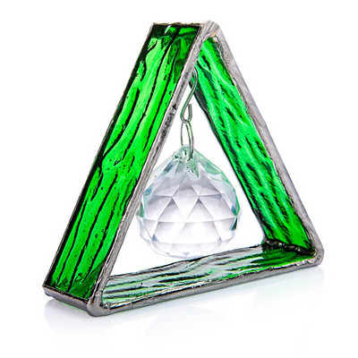 H&D 1vnt Suncatcher pakabinama krištolinė rutulinė prizmė su metaliniu stikliniu trikojo pakabuku vaivorykštės ornamentas sodo namų vestuvių dekoravimui