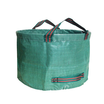 Устойчива на катерици торба за хранителни градински отпадъци Сгъваема кофа за боклук с голям капацитет за многократна употреба Преносима сеялка за трева от зелен плат