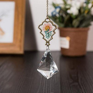 Krištáľový luster Suncatcher, fazetový hranol, prívesok na okno, závesná ozdoba, domáca záhradná dekorácia, figúrka, kovové remeslá, vianočné darčeky.