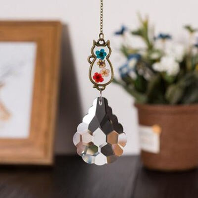 Krištáľový luster Suncatcher, fazetový hranol, prívesok na okno, závesná ozdoba, domáca záhradná dekorácia, figúrka, kovové remeslá, vianočné darčeky.