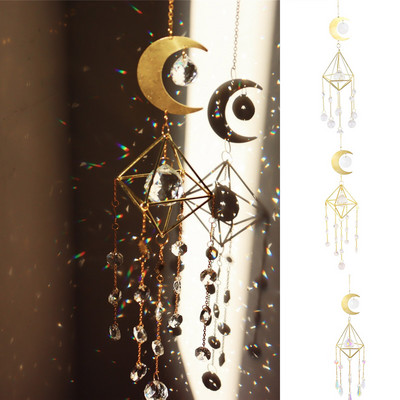 Aurora Crystal Suncatchers Decor Rainbow Maker Crystal Mobile Ablak Prizmák Függő Dísz az Otthoni Kerti Szivárvány Prizmához