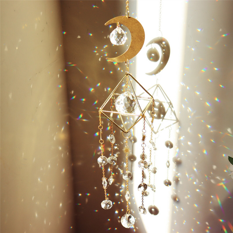 Krištáľové dekorácie Aurora Suncatchers, dúhové krištáľové mobilné okenné hranoly, závesná ozdoba pre domácu záhradu, dúhový hranol.