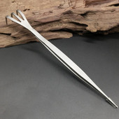 24,5 cm-es 3-ágú kertészeti gyökérgereblye, nagy keménységű rozsdamentes acél gyökérgereblye Bonsai csipesz Talajművelési eszköz Bonsai gyökérgereblye