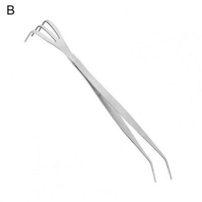 24,5 cm-es 3-ágú kertészeti gyökérgereblye, nagy keménységű rozsdamentes acél gyökérgereblye Bonsai csipesz Talajművelési eszköz Bonsai gyökérgereblye