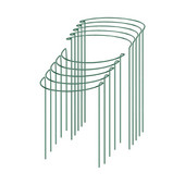 Balzaminiai augalai gyvena vazoninių augalų sode Pomidorų pagalbiniam augalui Žalias kuolas, apvalus augalas 4 pusės atraminio paketo sodinimo padėklai