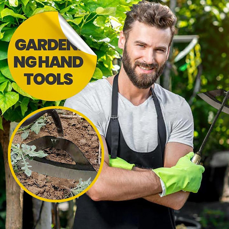 Pikantiškas ilgaamžis tuščiaviduris kraštas, grūdintas rankomis, iš viso plieno ravėjimo įrankis Hoe Edger Garden – kiemo veja ir sodas Azijos augalas