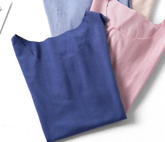 Vienspalvė apatinė marškinėlė mergaitėms su ovalia iškirpte