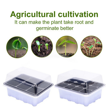 Комплект за отглеждане на хмел Кутия Тава за размножаване Вътрешна с капак Комплект 1/2/5 БР. Размножаване в оранжерия Мини затопляне на трева и градинска тава