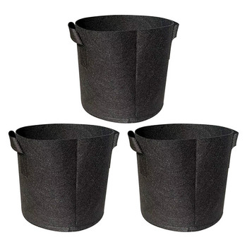 Hot Food Plant Thickened Nonwoven with Handles Fabric Heavy Galllon 1/2/3/5/7 Grow-bag Pot Patio Lawn & Deep Starting Trays