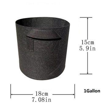 Hot Food Plant Thickened Nonwoven with Handles Fabric Heavy Galllon 1/2/3/5/7 Grow-bag Pot Patio Lawn & Deep Starting Trays