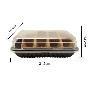 Cocktail Herb Growing Kit Cultivation Black Small Seedling Combined Transparent Agricultural Tray Pot Potio Lawn & Variety