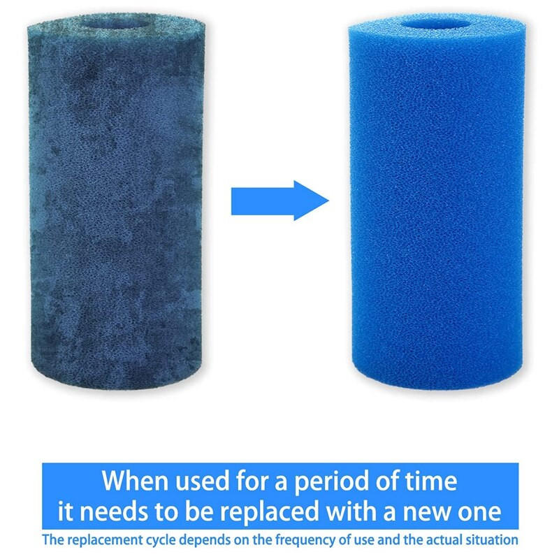 6 db habszivacs szűrőszivacs Intex A típusú újrafelhasználható mosható úszómedence akváriumi szűrőtartozékokhoz