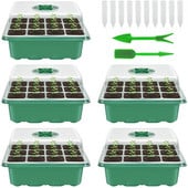 Skutočná zmes potravín na misku) Misky na sadenice (12 semenných buniek s nastaviteľnou vlhkosťou, 5 kusov, trávniková rohož na terasu a záhradu