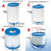 1/2/5 vnt plaukimo baseino įranga C tipo filtro arena piscina filtro kasetė Intex baseino keitimo filtro kasetė Kasdienė priežiūra