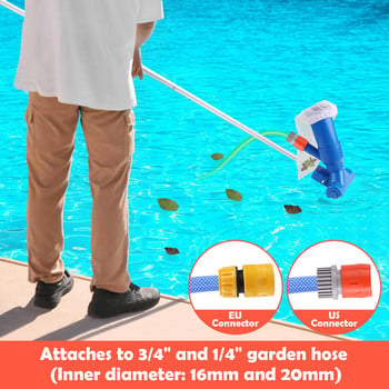 Прахосмукачка за плувен басейн Почистване Дезинфекциращ инструмент Смукателна глава с мрежа Фонтан за езерце Спа Филтър за басейн Четка с дръжка EU/US