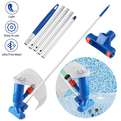 Baseino dulkių siurblys Valymas Dezinfekavimo įrankis Siurbimo galvutė su tinkliniu tvenkiniu fontanu SPA baseino filtras Šepetys su rankena EU/US