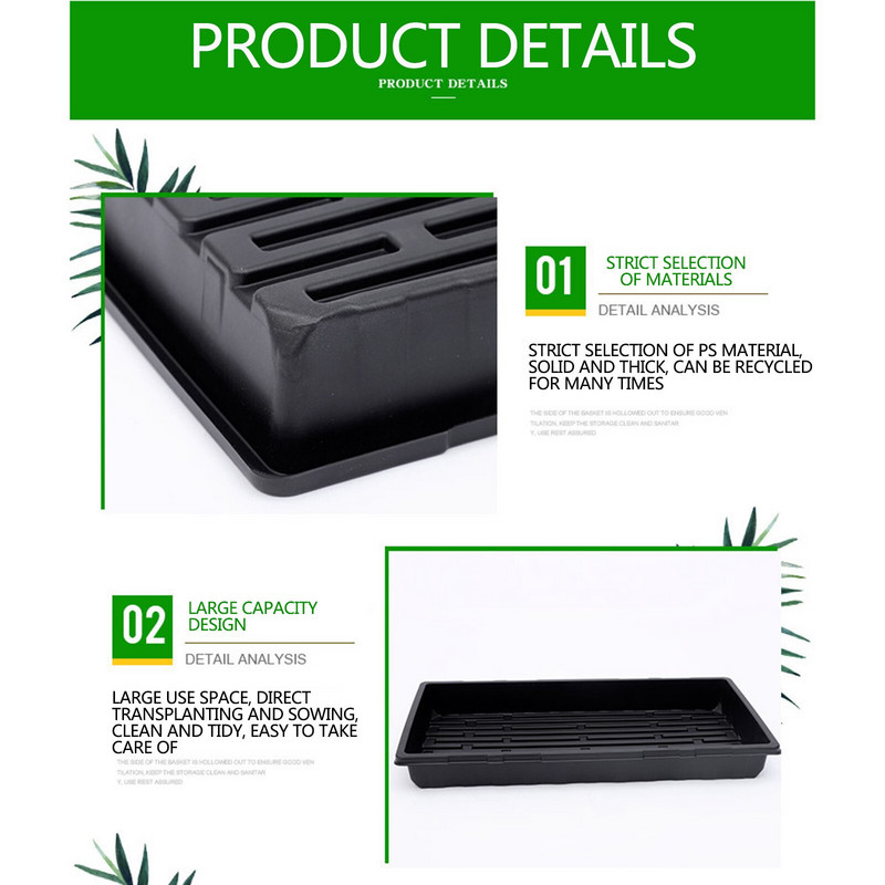 Vidaus daržovių sodo sistemos įterpimas ir stačiakampė daržovė lapams mirkyti vazono padėklas sodinukų kiemas veja ir juosta