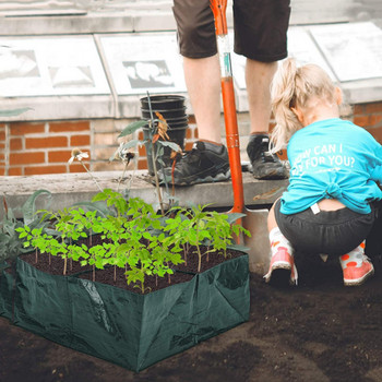 Σετ καλλιέργειας γρασιδιού Αρχική Σακούλα λαχανικών Κήπος Διαιρεμένη τσάντα 4 σπορόφυτα Κάδος αποθήκευσης Φύτευση φυτών Πλέγματα κηπουρικής Θερμότερα