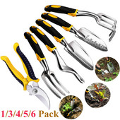 Set alata za vrtlarenje od 6 komada. Rezalica za korov Lopatica za presađivanje Kultivator za plijevljenje Vilica za plijevljenje Vrtni alati Ručna lopatica za sadnju