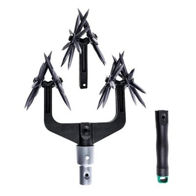 Cultivator rotativ 2 în 1 Grădină Ripper peluză Aeratoare de mână din plastic Instrument de întoarcere a solului Transplant pentru terenuri agricole Echipamente agricole