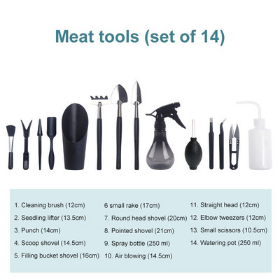 Sukulenti, cvijeće i povrće, kombinirani set alata za kućnu sadnju, cvjetni vrt, mini pribor za vrt, alati u saksiji