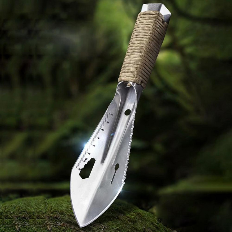 Lauko kastuvas Didelio atsparumo deformaciją stabdantis nerūdijančio plieno kempingas Mažas kastuvas stovyklavimui