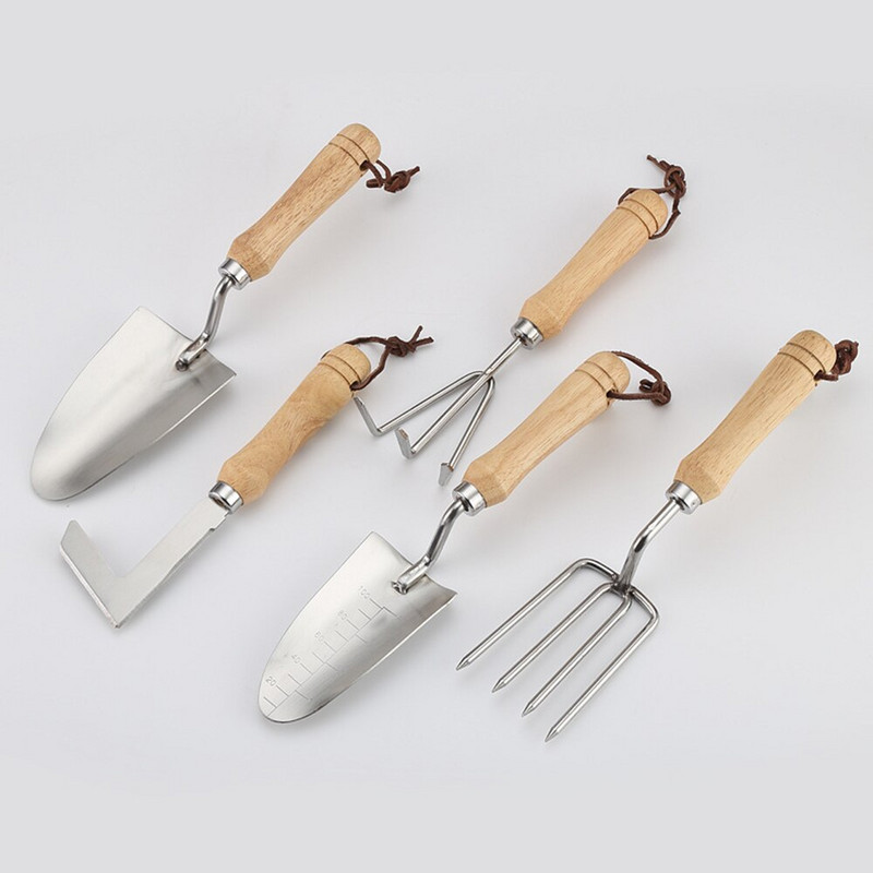 Mâner din lemn Instrument de grădină din oțel inoxidabil Bricolaj Cuțit pentru buruieni de grădină Instrumente de transplant de întreținere a plantelor de semănat