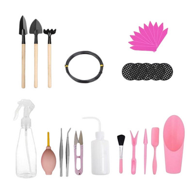 30 vienetų sultingų augalų įrankis Mini sodo rankinio persodinimo sodo įrankių rinkinys Miniatiūrinis sodinimo kambarinis bonsai sodo rinkinys