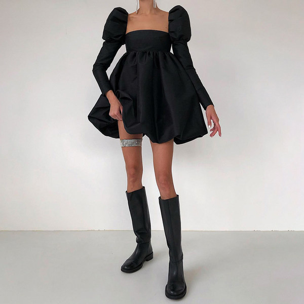 Rochie de dama in negru si galben