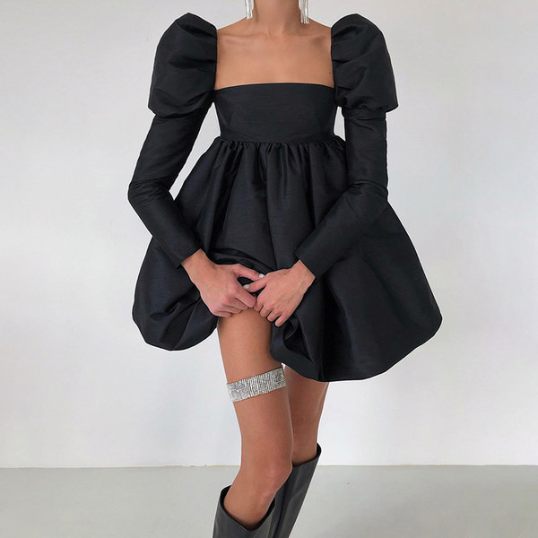 Rochie de dama in negru si galben
