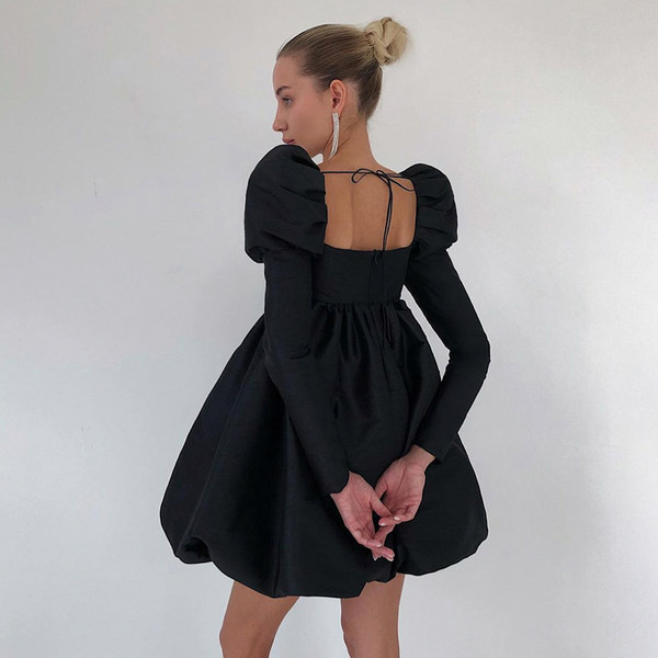 Rochie de dama in negru si galben