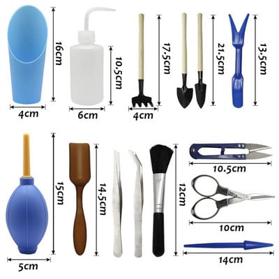 Kit de jardiniere de grădină de 14 buc. Instrumente pentru plante suculente. Mini instrumente de mână pentru grădină.
