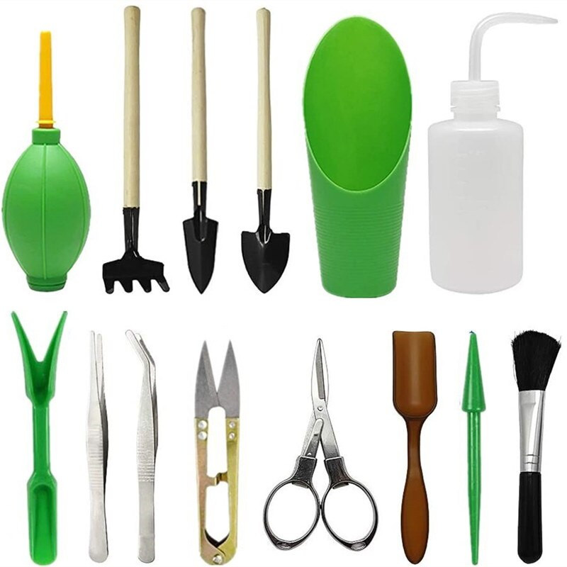 Kit de jardiniere de grădină de 14 buc. Instrumente pentru plante suculente. Mini instrumente de mână pentru grădină.