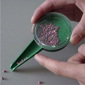 Rokas sēklu sējmašīna, pārnēsājams mini rokas sēklu dozators dārza augu startera sējmašīnai ar 5 dažādiem iestatījumiem