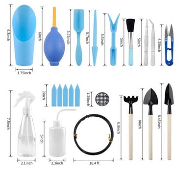 Sodo įrankių rinkinys vazoninės žirklės Purškimo butelis sodinukų atidarytuvas Laistymas Dirvožemis Kastuvas Vazoninis genėjimo cilindras Kastuvas