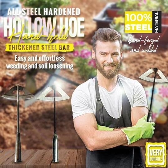 Celooceľové kalené duté motyky, ručné hrable na burinu, sadenie zeleniny, farma, záhrada, poľnohospodárstvo, burina, duté motyky, záhradné náradie