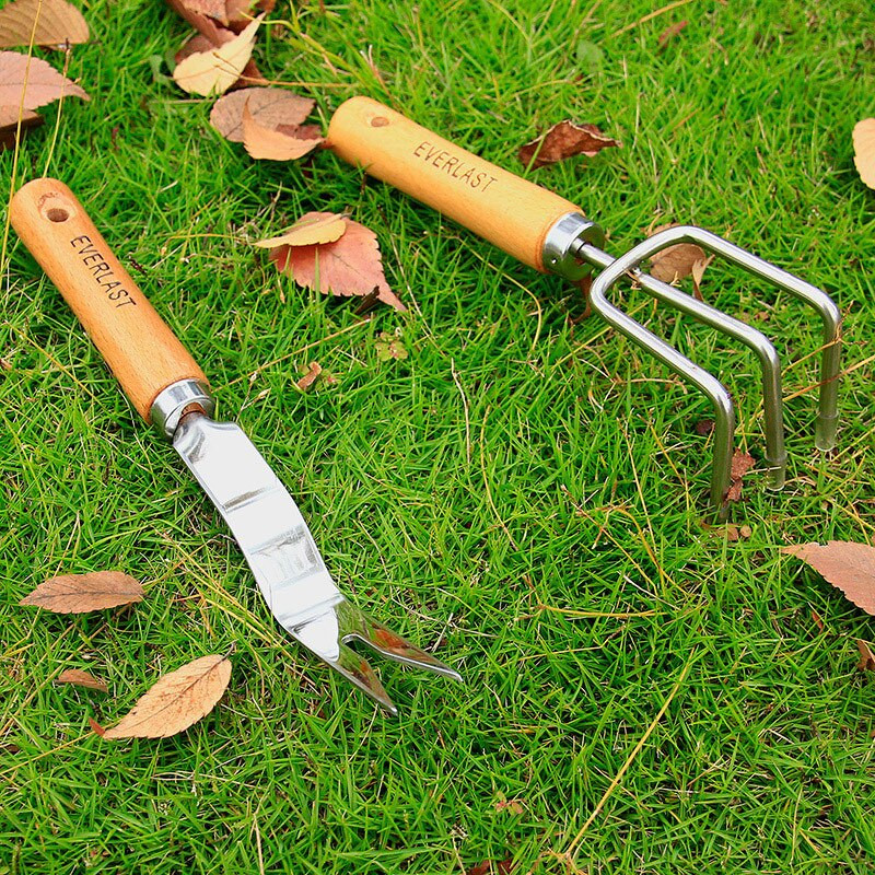 4vnt Namų sodo įrankių rinkinys Rankinis mentele Bonsai Kastuvas grėblys kultivatorius Lietas iš nerūdijančio plieno lauko sodo persodinimo įrankiai