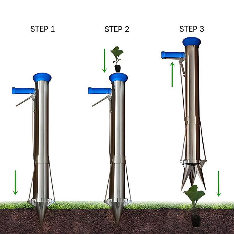 Συσκευή μεταφύτευσης σπορόφυτου Rapid Seder Inox Seeder Planter Seedling Seedling Fertilizing Sender for Lagetable Farting Εξοπλισμός κήπου