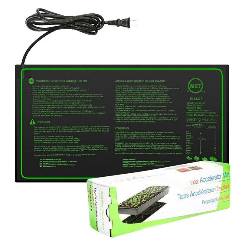 Нагревателна подложка за разсад 50x25 см Водоустойчива Кълняемост на семената на растенията Размножаване Стартова подложка 110V/220V Градински консумативи Дропшип
