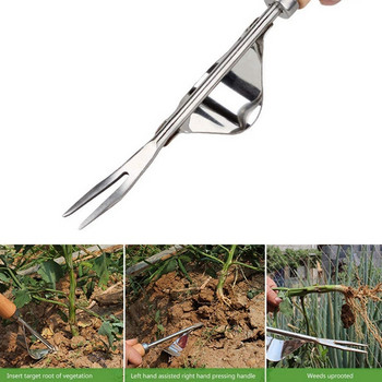 Мини ръчна вилица за плевене от неръждаема стомана Ръчна машина за изкопаване на градина Инструмент за плевене Пресаждане Копаене на почва Градински ръчни инструменти