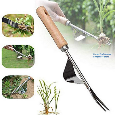 Мини ръчна вилица за плевене от неръждаема стомана Ръчна машина за изкопаване на градина Инструмент за плевене Пресаждане Копаене на почва Градински ръчни инструменти