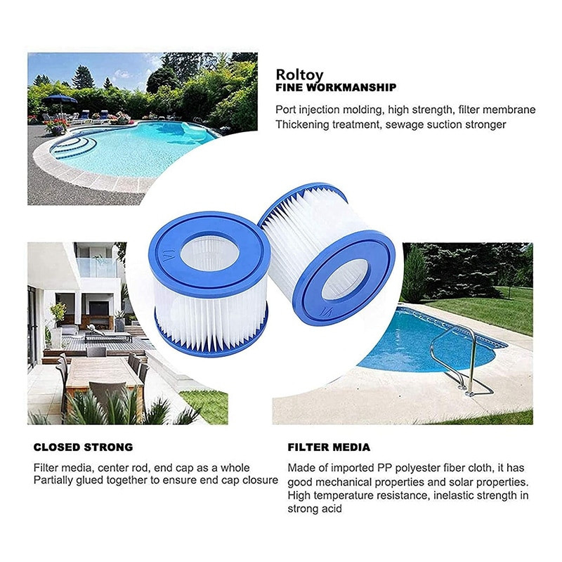 8-dielny bazénový filter, pre filtračné čerpadlo Bestway Spa typ VI, filtre do vírivky pre Lay-Z-Spa, pre Coleman SaluSpa filter CNIM Ho