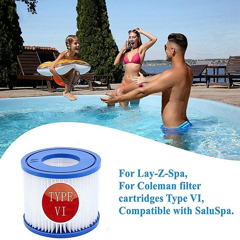 5 ks/8 ks bazénových filtrov, pre filtračné čerpadlo Bestway Spa typ VI, filtre do vírivky pre Lay-Z-Spa, pre filter Coleman SaluSpa