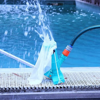 Смукателен уред за почистване на басейни Четка за почистване на басейни Прахосмукачка за басейни с мощен всмукателен уред за почистване на басейни с подвижна телескопична пръчка Лесно