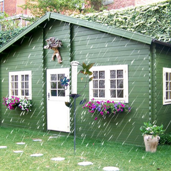 Външен дъждомер Колибри Цвете Скулптура Декорация Housewarming подаръци Дъждомер с кол за двор