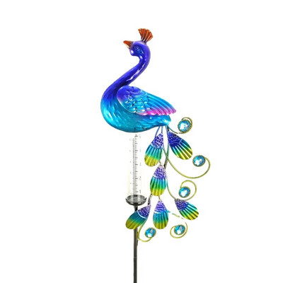 Lietaus matuoklis lauko sodo metalinis dekoratyvinis kuolas su vandeniui atspariu stiklu didelio vamzdžio lietaus matuokliu kiemo sodo terasos vejai