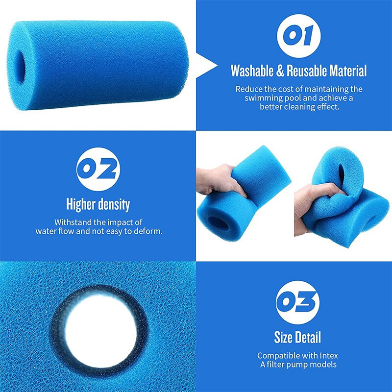18 ks pre opakovane použiteľné umývateľné penové filtračné kazety do vírivky Intex Pure Spa S1 typ penového filtra do bazéna