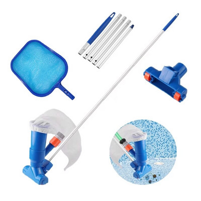 Kit de curățare cu aspirator pentru piscină exterioară Curățarea fundului piscinei Filtru de piscină în plasă Set de aspiratoare de piscină pentru curățare Skimmer Instrument pentru piscină